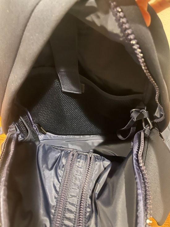 Dagne Dover Dakota neoprene Backpack + zip pouch & shoe bag in Storm Navy Medium main image 5